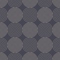 Decorative Different Circles Linear Seamless Pattern Vector Abstract Background