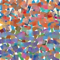 Colorful squares grid, overlapping rectangles made up of warm and cold tones