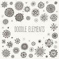 Decorative doodle elements