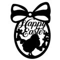 Decorative easter egg with baby chicken - laser cutt graphic