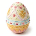 Decorative Easter egg isolated on white background Royalty Free Stock Photo