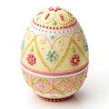 Decorative Easter egg isolated on white background Royalty Free Stock Photo