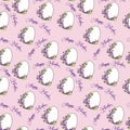 Pattern on a colored background decorative Easter eggs Royalty Free Stock Photo