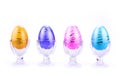 Decorative Easter Eggs in a Row - Isolated Royalty Free Stock Photo