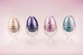 Decorative Easter Eggs in a Row - Retro