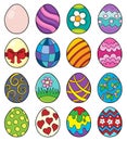 Decorative Easter eggs theme set 2