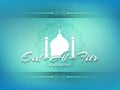 Decorative Eid Al Fitr mubarak card design.