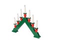 Decorative electrical Christmas candelabra isolated on a white background