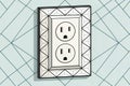 Decorative Electrical Wall Outlet Illustration Royalty Free Stock Photo