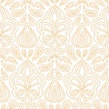 Decorative Elegant Gold Line Vector Seamless Pattern Design Royalty Free Stock Photo