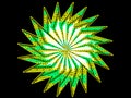 Decorative element in green yellow colors