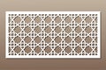 Decorative element for laser cutting. Geometric ornament