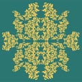 Decorative element traditional damask pattern