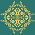 Decorative element traditional damask pattern