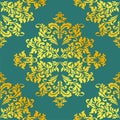 Decorative element traditional damask pattern