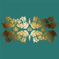 Decorative element traditional damask pattern. Vector eps 10.