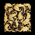 Decorative elements In baroque, rococo, victorian, renaissance style. Royalty Free Stock Photo