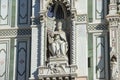 Fragment of the facade of cathedral Santa Maria del Fiore Duomo, Florence, Italy Royalty Free Stock Photo