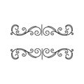 Decorative elements. Page floral border. Prnamental page decoration. Swirls, Curls. Design element. Vector.