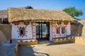 Decorative entrance of house in Kutch, Gujarat, India