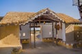 Decorative entrance of house in Kutch, Gujarat, India