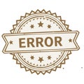 Decorative Error Stamp - Badge Design with Stars and Grunge Elements for Technical Issues Royalty Free Stock Photo
