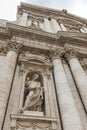 Decorative facade of a church in Rome Royalty Free Stock Photo