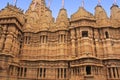 Decorative facade of Jain temple, Jaisalmer, India Royalty Free Stock Photo