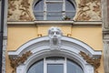 Decorative facade of townhouse at Korzo promenade, Rijeka, Croatia