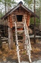 Decorative fairy house of logs