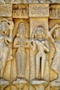 Decorative figures carved on the wall of Jagdish Temple at Udaipur