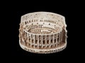 Decorative figurine of the Rome Coliseum ROMA - ILCOLLOSEO = Rome Coliseum over black