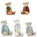 Decorative figurines, statuette of bear, accessories for an interior, isolated w