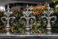 Decorative finials on a fence in Singapore