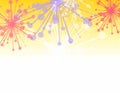 Decorative Fireworks Border Royalty Free Stock Photo