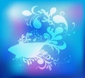 Decorative fish silhouette, vector illustration Royalty Free Stock Photo