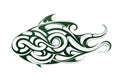Decorative fish tattoo Royalty Free Stock Photo