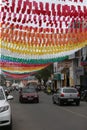 Decorative flags for the feast of saint joao