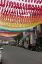 Decorative flags for the feast of saint joao