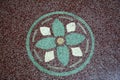Decorative floor in Daya Dan, one of the houses established by Mother Teresa Kolkata, India Royalty Free Stock Photo