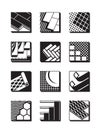 Decorative flooring icon set