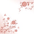 Decorative floral background with butterflies Royalty Free Stock Photo