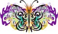 Decorative floral butterfly wings splashes Royalty Free Stock Photo