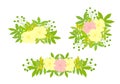 Decorative floral elements vector collection