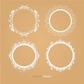 Decorative floral frames vector set Royalty Free Stock Photo