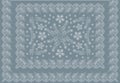 Decorative floral geometrical design pattern grey background