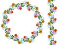 Decorative floral wreath