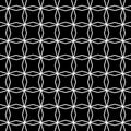 Decorative flower black and white seamless repeated geometric pattern background. Textile, books, Royalty Free Stock Photo