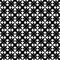 Decorative flower black and white seamless repeated geometric pattern background. Textile, books, Royalty Free Stock Photo