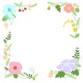 Decorative flower frame illustration.
